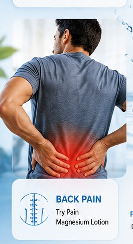 Person holding a sore lower back