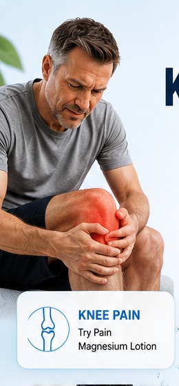 Person holding a sore knee
